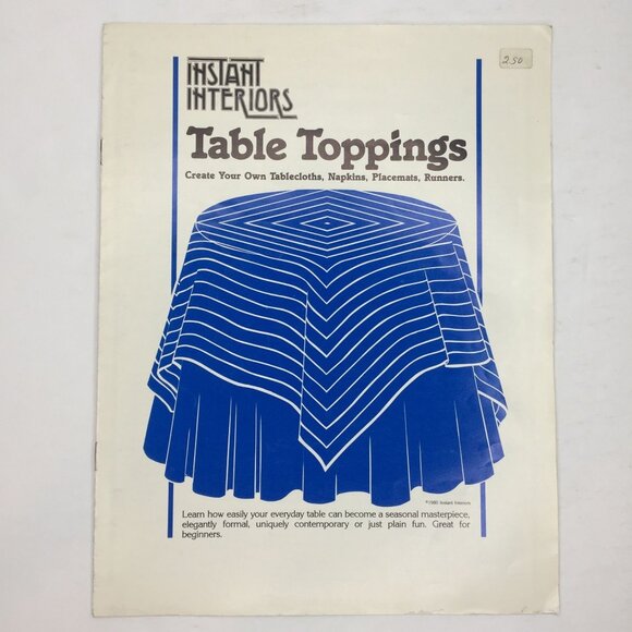 Vintage 1980 Instant Interiors Table Toppings Pattern Book Tablecloths Runners - Picture 1 of 5